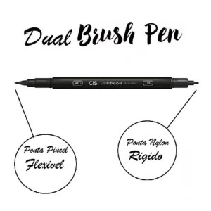 Caneta Brush Dual C/2 Pontas Aquarelavel CIS