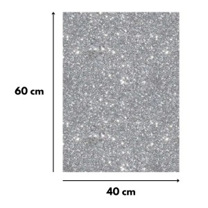 Eva Glitter 40X60cm Pacote Com 5 Folhas
