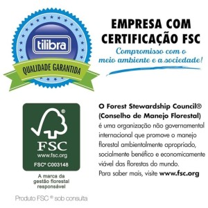 Fichário Universitário Cartonado Com Elástico 80FLS Lunix Preto TILIBRA