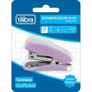 Grampeador 12 Folhas Mini Lilás G101 TILIBRA