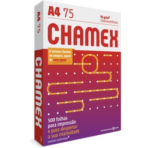 PAPEL SULFITE A4 75GR C/500 FOLHAS BRANCO CHAMEX
