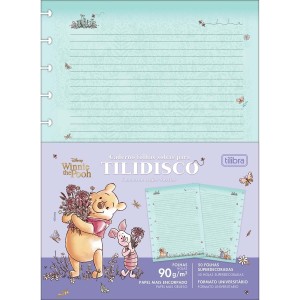 Bloco Universitário com 50 Folhas 90g Pooh Tilidisco Inteliegente TILIBRA
