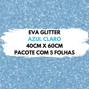 Eva Glitter 40X60cm Pacote Com 5 Folhas
