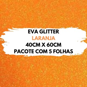 Eva Glitter 40X60cm Pacote Com 5 Folhas