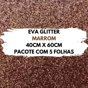 Eva Glitter 40X60cm Pacote Com 5 Folhas