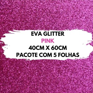 Eva Glitter 40X60cm Pacote Com 5 Folhas