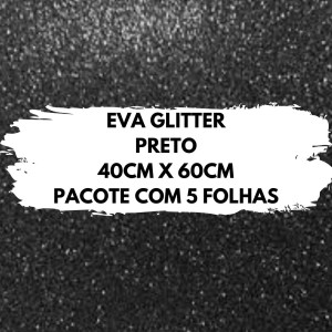 Eva Glitter 40X60cm Pacote Com 5 Folhas