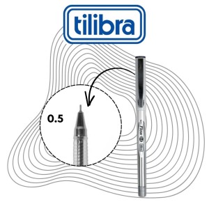 Caneta Gel 0.5mm Preta Flow TILIBRA