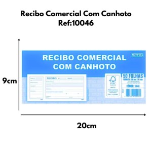 Bloco de Recibo Comercial Com Canhoto São Domingos | Kaz