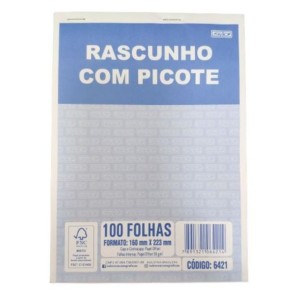 Bloco de Rascunho Grande Com Picote Ref: 6421 SÃO DOMINGOS