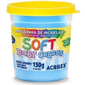 Massinha Base Amido Soft 150gr Azul Bebe Colors ACRILEX