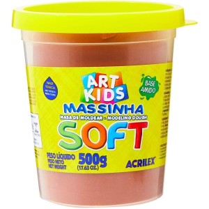 Massinha Base Amido 500gr Marrom Chocolate Soft ACRILEX