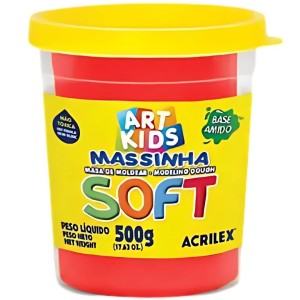 Massinha Base Amido 500gr Vermelha Soft ACRILEX