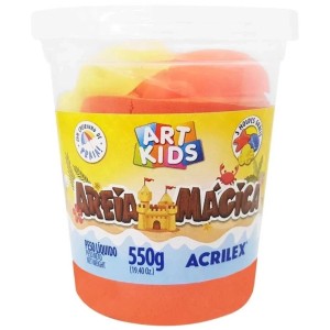 Areia Magica 550g com 3 Moldes Art Kids ACRILEX