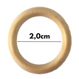 Argola De Madeira 2cm - UNIDADE