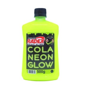 COLA GLOW NEON SLIME 500 GR AMARELO ASUPER RADEX