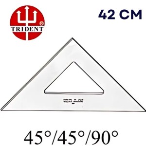 ESQUADRO 45º de 42CM SEM ESCALA 2542 TRIDENT