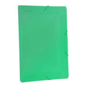 Pasta Plastica Com Elastico 1/4 Pequena Lombada 20mm Verde ACP