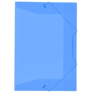 Pasta Plastica Com Elastico 1/4 Pequena Fina Azul ACP