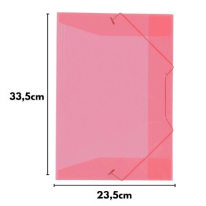 Pasta Plastica Com Elastico Oficio Fina Vermelha ACP