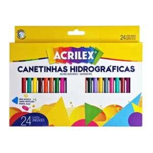 Canetinha Hidrografica 24 Cores ACRILEX