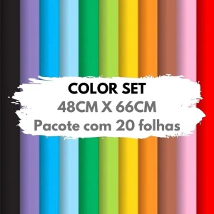 Color Set 48x66cm Pacote Com 20 Folhas