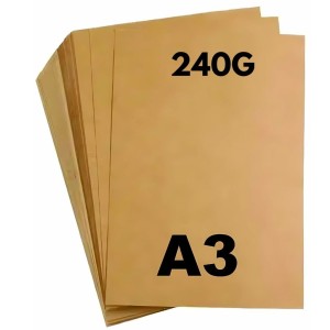 Papel Kraft A3 240g/m² Pacote com 100 Folhas
