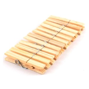 Pregador De Madeira Com 12 Unidades Grande