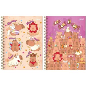 Caderno Espiral Capa Dura Universitário 10 Matérias 160 folhas Capyclub TILIBRA