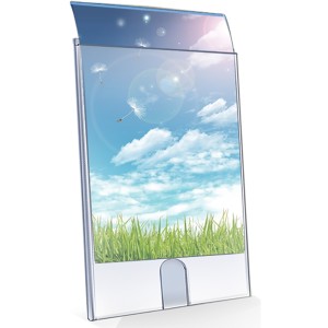 Quadro de Aviso Display Multiuso Acrilico A4 Vertical Cristal Adesivo Ref.865.1 ACRIMET