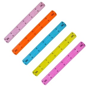 Régua Flexível 30cm Laranja KAZ