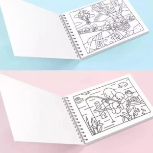 Caderno de Colorir Bobbie Goods 180g com 50 Folhas A5 Horizontal Capa Dura Holográfico