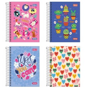 Agenda 2026 Escolar Diária D+ Feminina Espiral - TILIBRA