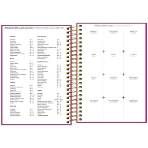 Agenda 2026 Diária Napoli Rosa Espiral TILIBRA