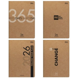 Agenda 2026 Planner Mensal KraftWork Grampeada TILIBRA