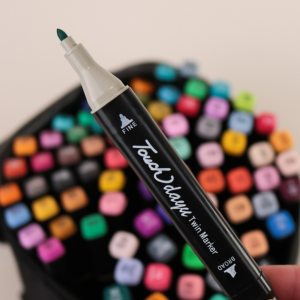 Caneta Touch Permanente 80 Cores Ponta Dupla com Bolsa 