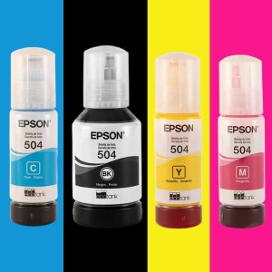 Refil Garrafa de Tinta Epson 504 Magenta Ecotank Original