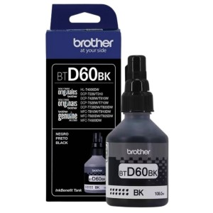 Refil Garrafa de Tinta Brother D60 Preto Original