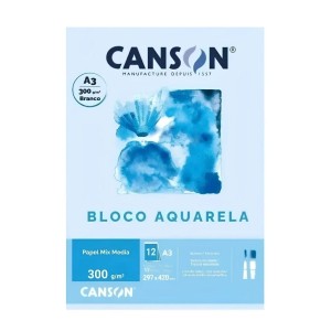 Bloco Para Desenho A3 Branco 300gr Com 12 Folhas CANSON