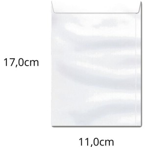 Saco Envelope 110X170mm Branco – Pacote com 10 Unidades