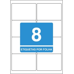 ETIQUETA 99,1X67,7 A4 TBA4365 100FLS 800 ETIQS. 8 P/FOLHA TILIBRA