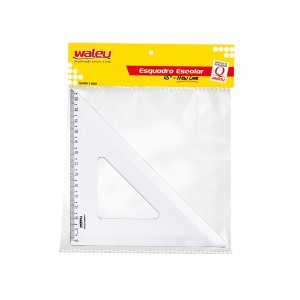 Esquadro 45° 21 Cm Com Escala Acrilico Waleu
