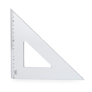 ESQUADRO 45º 26 CM C/ESCALA ACRILICO WALEU