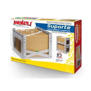 SUPORTE PARA PASTA SUSPENSA C/10 PASTAS WALEU