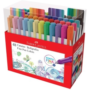 CANETA HIDROG.0.4MM C/48 CORES FINE PEN COLORS FABER CASTELL