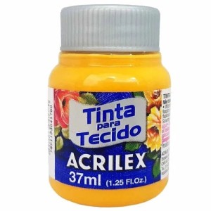 TINTA TECIDO 37ML AMARELO OURO ACRILEX