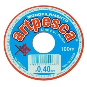 LINHA DE NYLON 0.40MM C/100MT TRANSPARENTE ARTPESCA