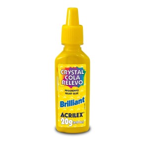 COLA ACRICOR RELEVO BRILHANTE 20GR AMARELO OURO ACRILEX